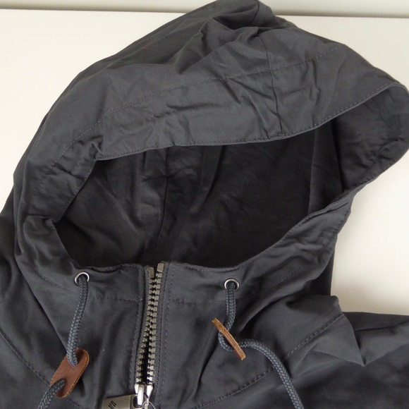 Columbia Full Zip Cotton Nylon Blend Hooded Windbreaker Performance Jacket NWT - Picture 4 of 8